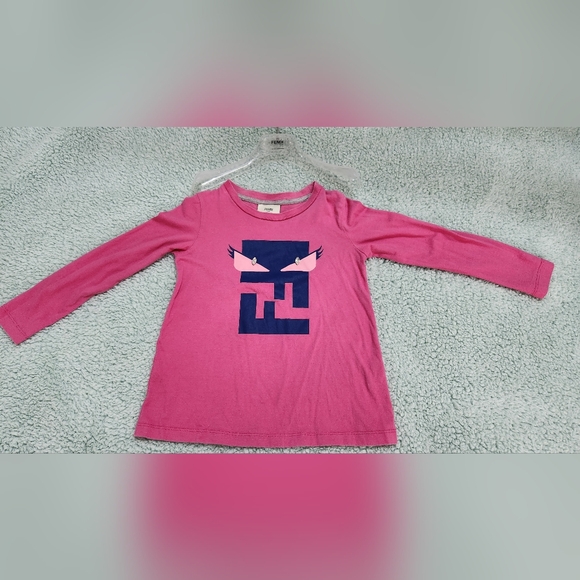 AUTHENTIC FENDI MONSTER LOGO PINK - Picture 1 of 6